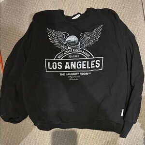 The Laundry Room Black Graphic Crewneck Sweater